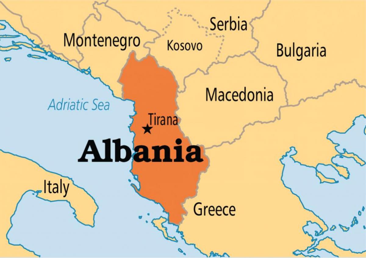 քարտեզ տիրանա Ալբանիա