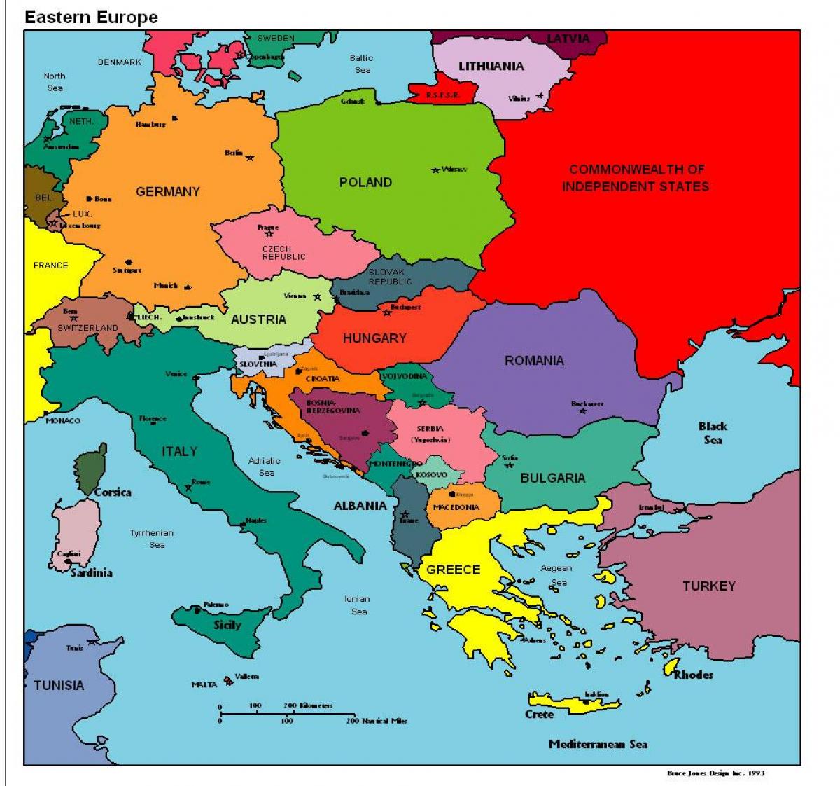 Եվրոպայի քարտեզի Ալբանիա