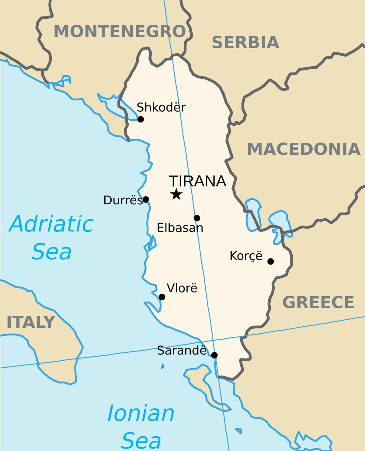 քարտեզ саранда Ալբանիա