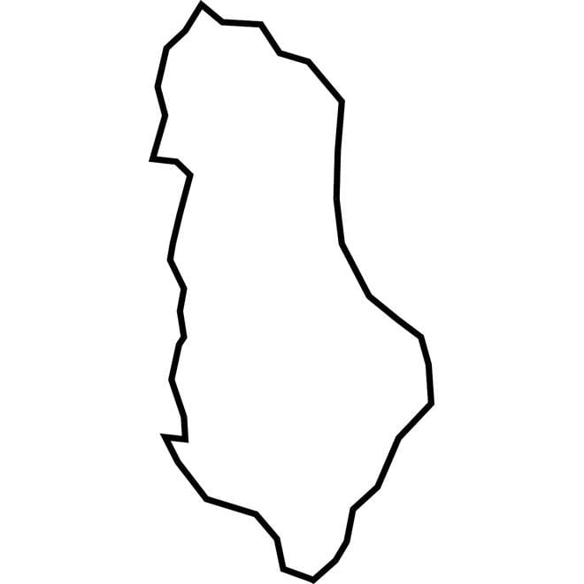 քարտեզ Ալբանիայի векторная քարտեզ