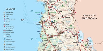 Дерми Ալբանիայի քարտեզի վրա