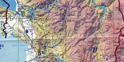 Քարտեզ Ալբանիայի աշխարհագրության