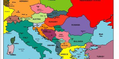 Եվրոպայի քարտեզի Ալբանիա